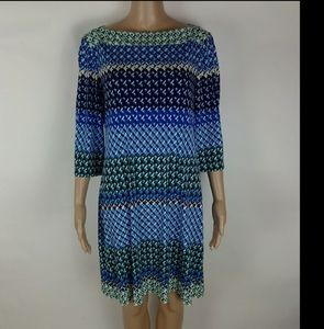 Donna morgan blue longsleeve dress size 12